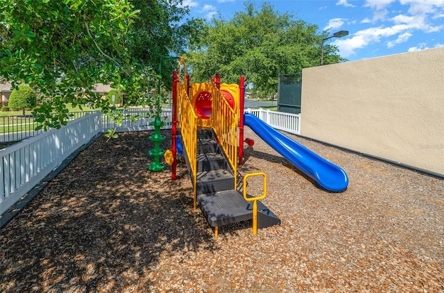 community playground with fence