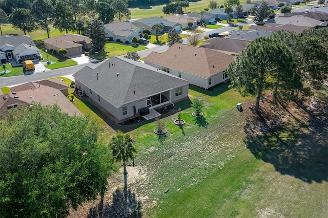 bird's eye view with a residential view