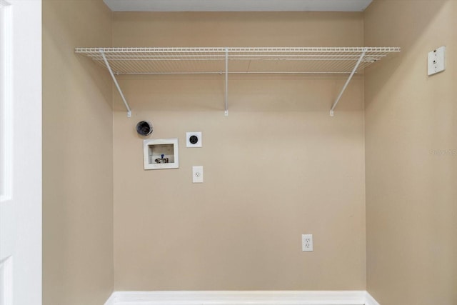 washroom featuring laundry area, hookup for an electric dryer, and washer hookup