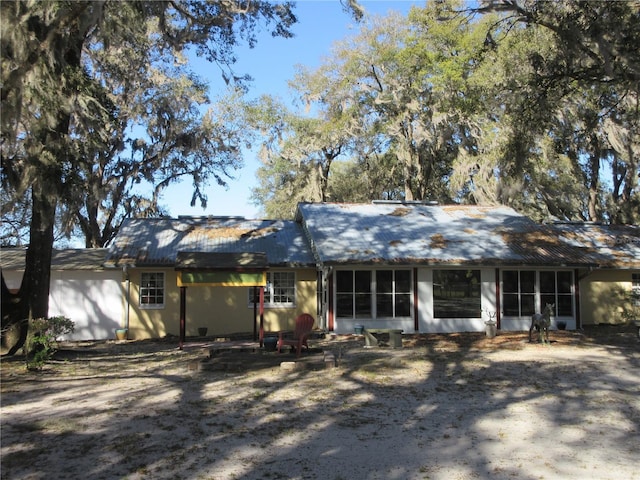 view of single story home