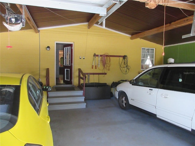 garage featuring a garage door opener