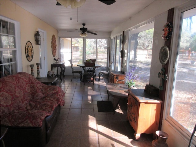 view of sunroom