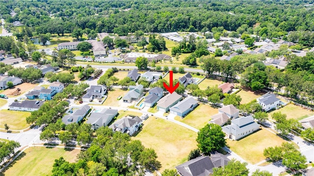 drone / aerial view with a residential view