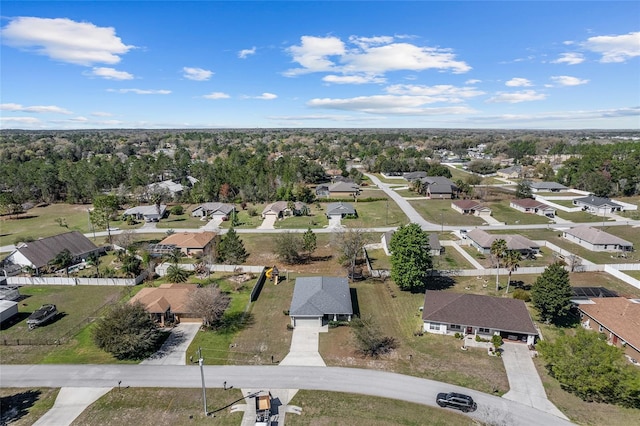 bird's eye view with a residential view