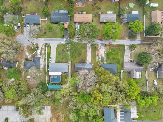 aerial view featuring a residential view