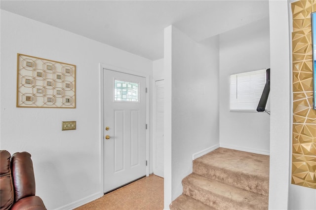 foyer with baseboards