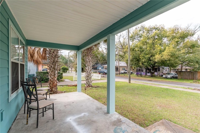 view of patio with covered porch