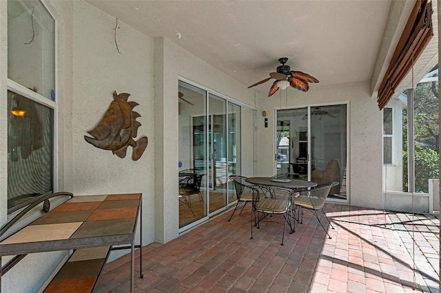 view of patio / terrace with ceiling fan