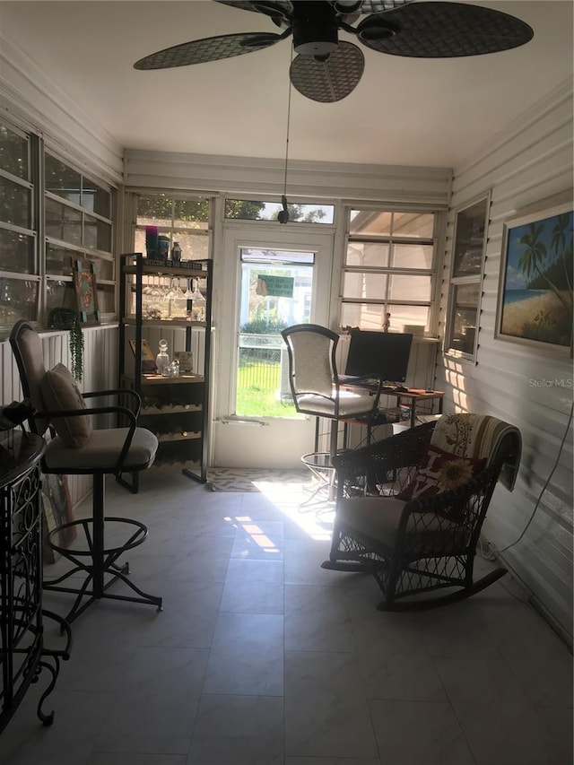 view of sunroom / solarium