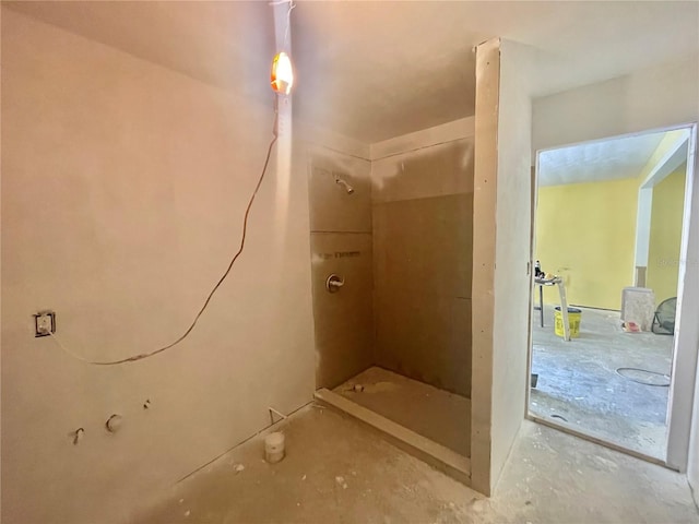 bathroom featuring walk in shower