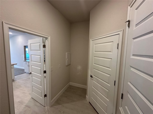 hallway with baseboards