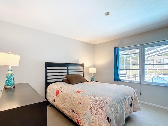 bedroom featuring baseboards and carpet floors