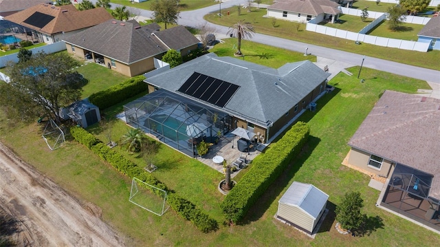 drone / aerial view featuring a residential view