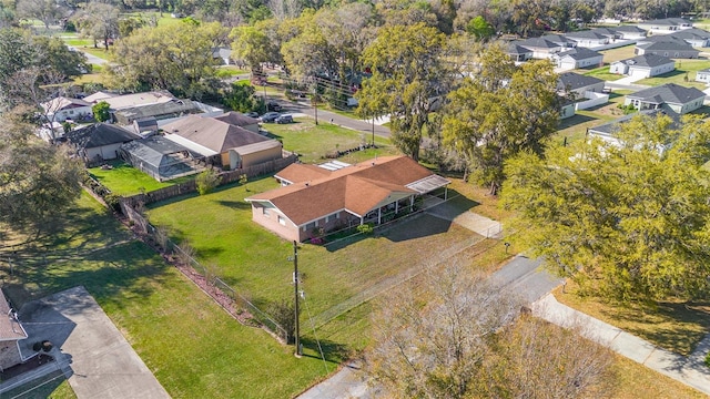 drone / aerial view with a residential view