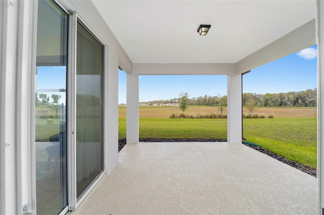 view of patio featuring a rural view