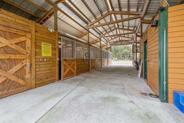 view of horse barn