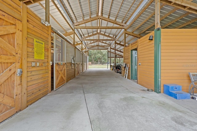 view of horse barn