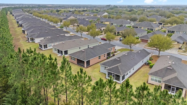 bird's eye view with a residential view