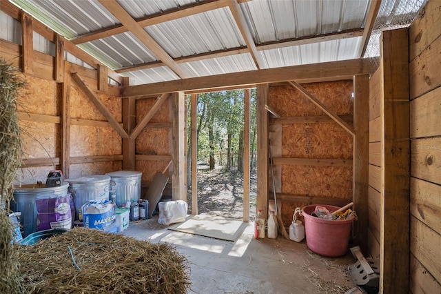 view of storage area