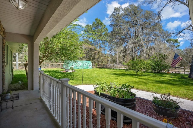 view of patio / terrace with fence