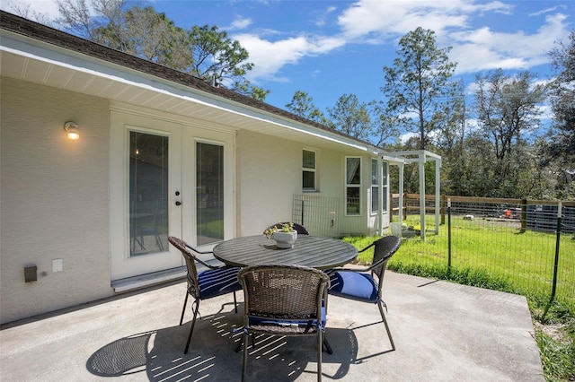 view of patio / terrace with fence