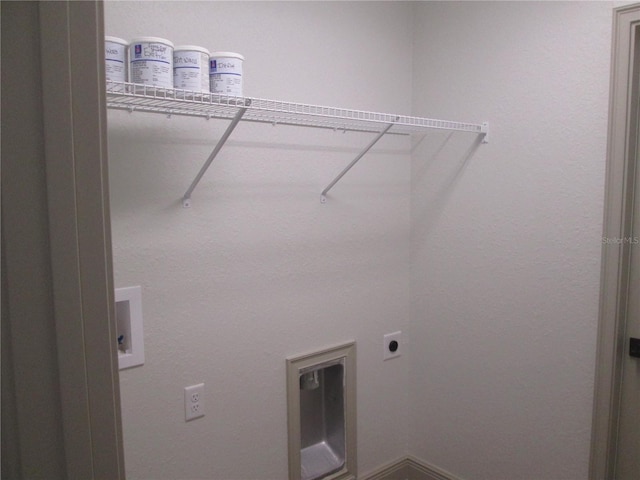 laundry room with washer hookup, laundry area, and hookup for an electric dryer