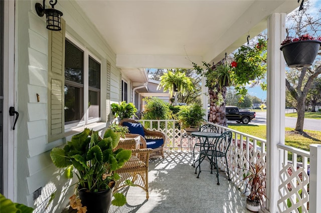 view of patio with a porch