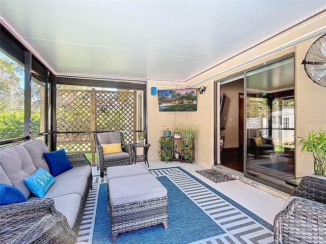 sunroom / solarium featuring a wealth of natural light