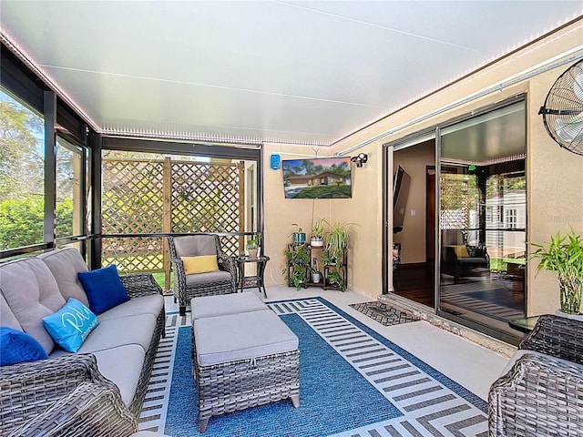 sunroom / solarium with plenty of natural light