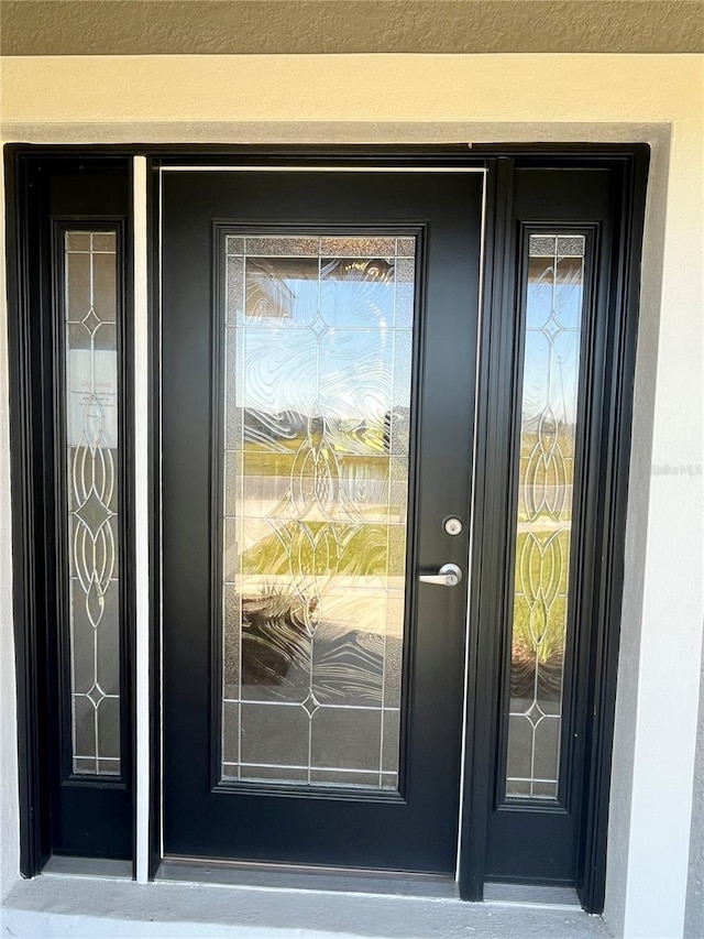 view of doorway to property