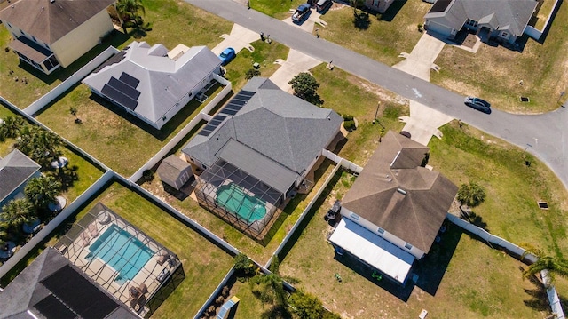 aerial view with a residential view