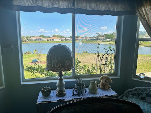 room details with a water view