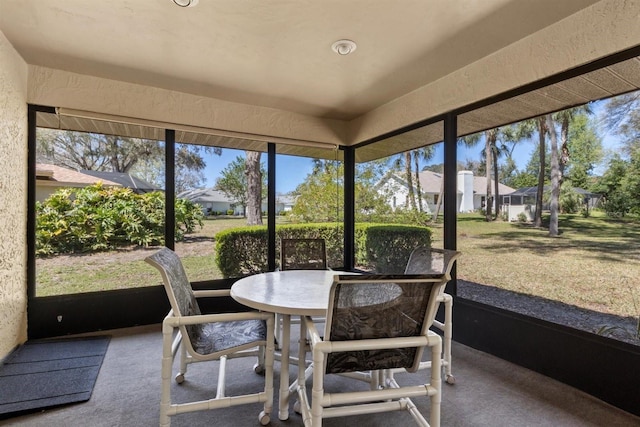 view of sunroom / solarium