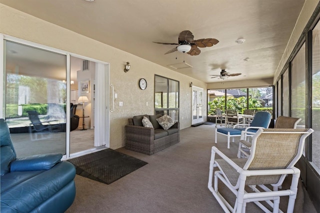 sunroom with visible vents