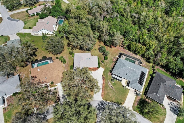 bird's eye view with a residential view