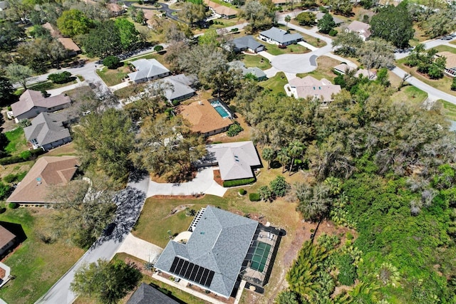 drone / aerial view with a residential view