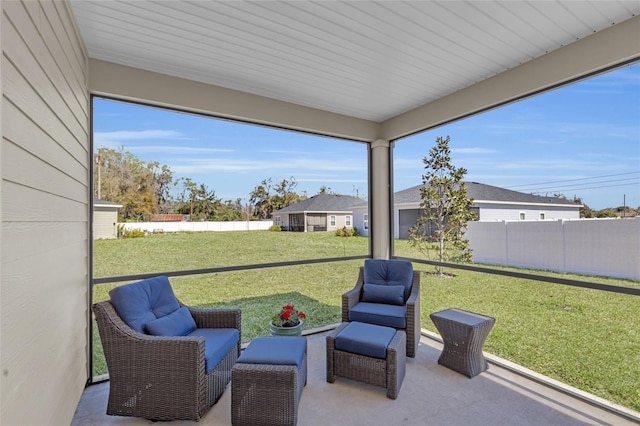 view of sunroom