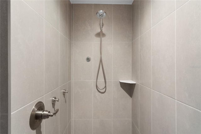 room details featuring tiled shower