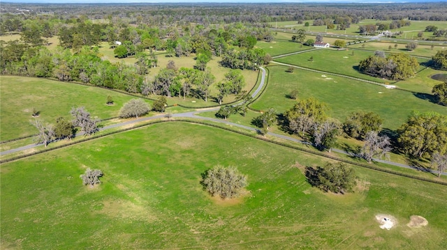 aerial view featuring a rural view