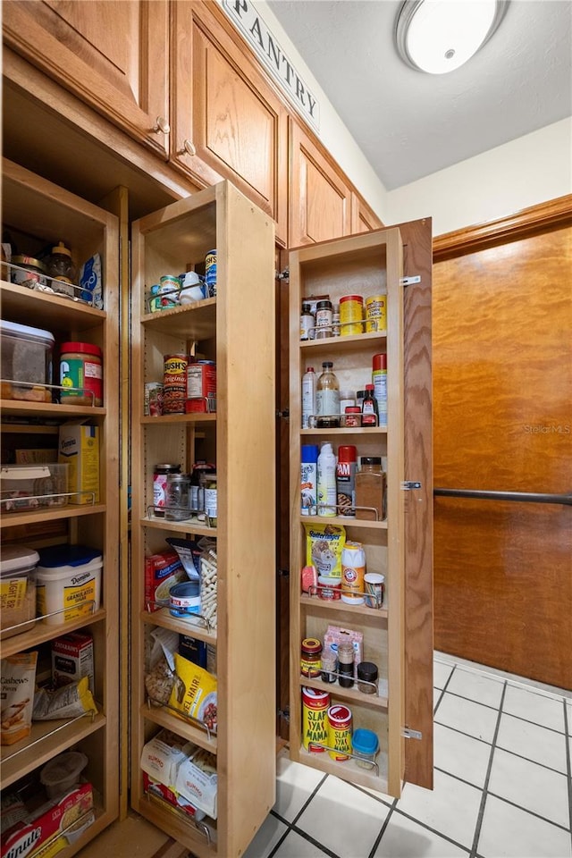 view of storage area