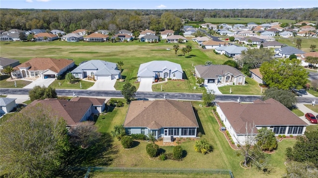 bird's eye view with a residential view