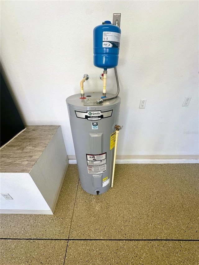 utilities featuring electric water heater