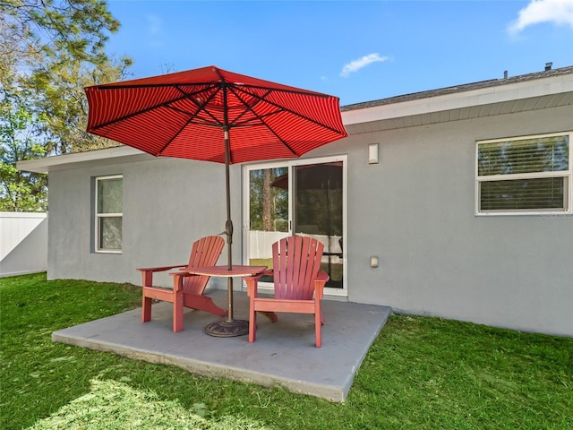 view of patio with fence