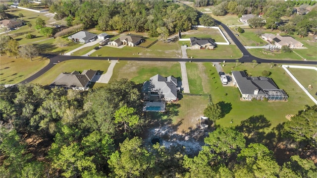 aerial view with a residential view