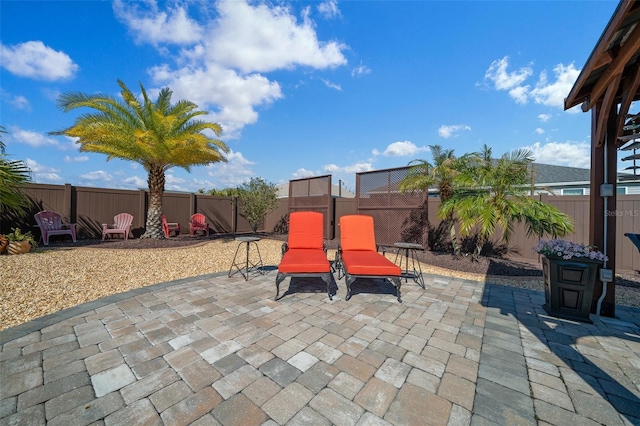 view of patio / terrace with a fenced backyard