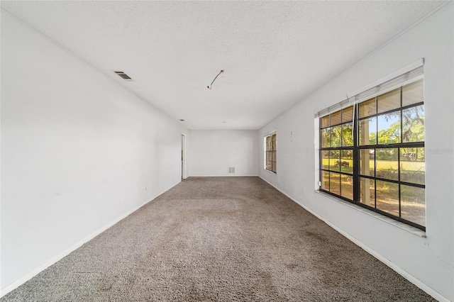 9951 NE 30th Ct, Anthony, FL 32617 - empty room featuring baseboards, a textured ceiling, visible vents, and carpet