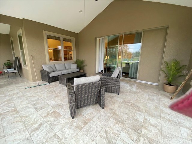 view of patio with outdoor lounge area