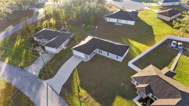 bird's eye view featuring a residential view