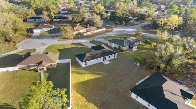 aerial view with a residential view