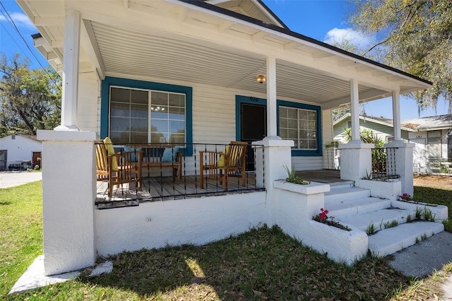 view of patio / terrace with a porch